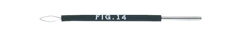 Elektrode für HF-Chirurgie Figur 14 mit isoliertem Griff.