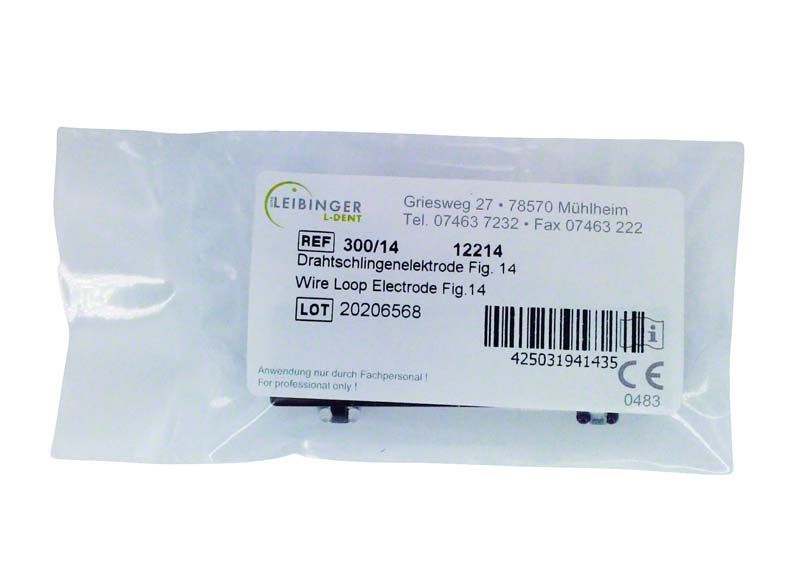 Drahtschlingenelektrode Figur 14 in steril verpackter Einzelverpackung.