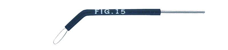 Elektrode für HF-Chirurgie, Figur 15, mit gebogenem Ende.