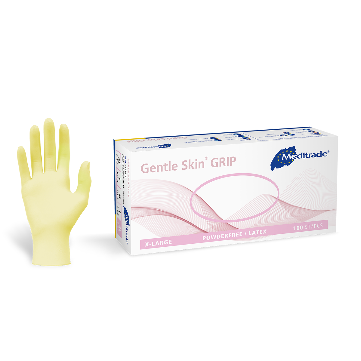 Gentle Skin grip Latex-Untersuchungshandschuhe, puderfrei