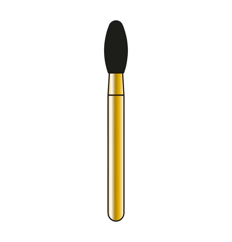 DIATECH Speedster FG S379 023 Dentalturbinenbohrer mit goldfarbenem Schaft und schwarzer Spitze.
