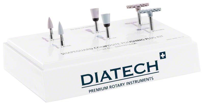 DIATECH ShapeGuard Composite Polishing Plus Kit mit rotierenden Polieraufsätzen.