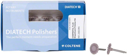 Verpackung von DIATECH ShapeGuard für Composite 23SG14RA mit zwei Polieraufsätzen.