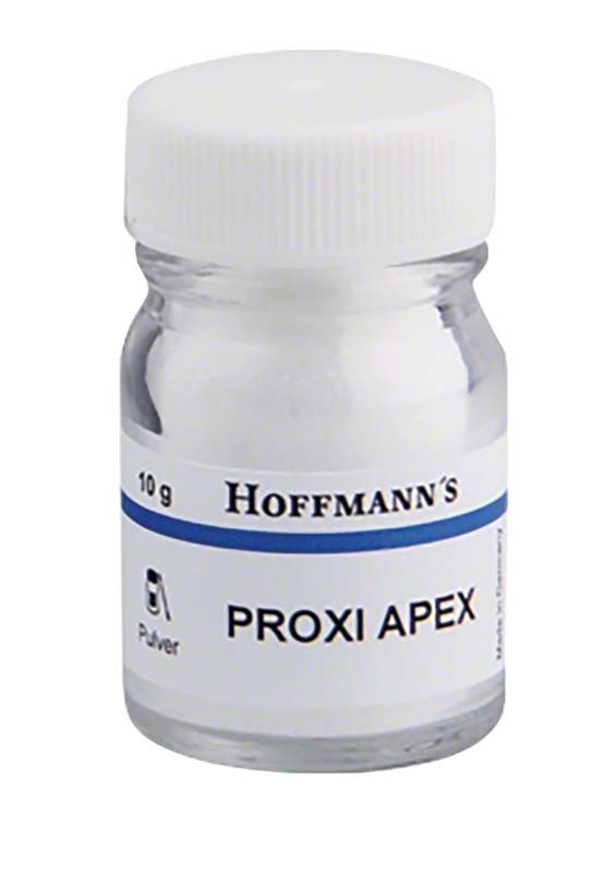 Hoffmann's PROXI APEX 10g Pulver in Glasbehälter mit Etikett.