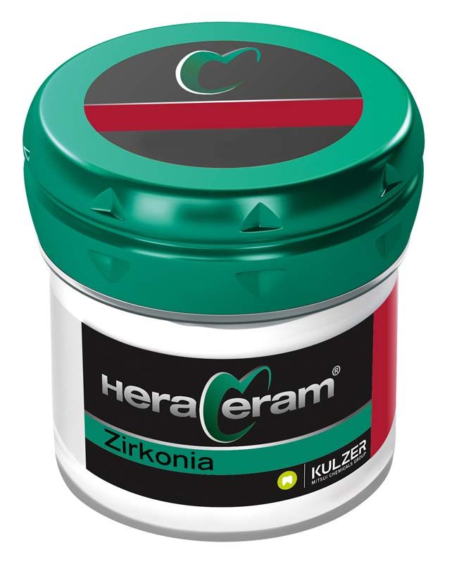 HeraCeram® Zirkonia Increaser IN M - Mango im grünen Behälter.