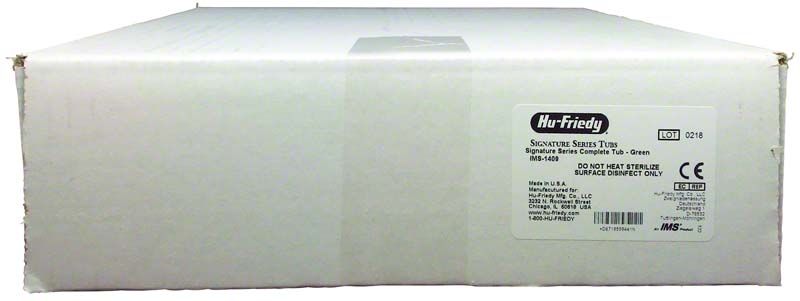 Verpackung der SIGNATURE SERIES Tub komplett Grün von Hu-Friedy.