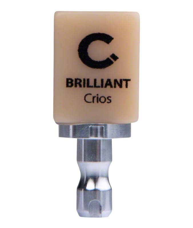 Brilliant Crios CAD/CAM Block für zahnmedizinische Restaurationen.