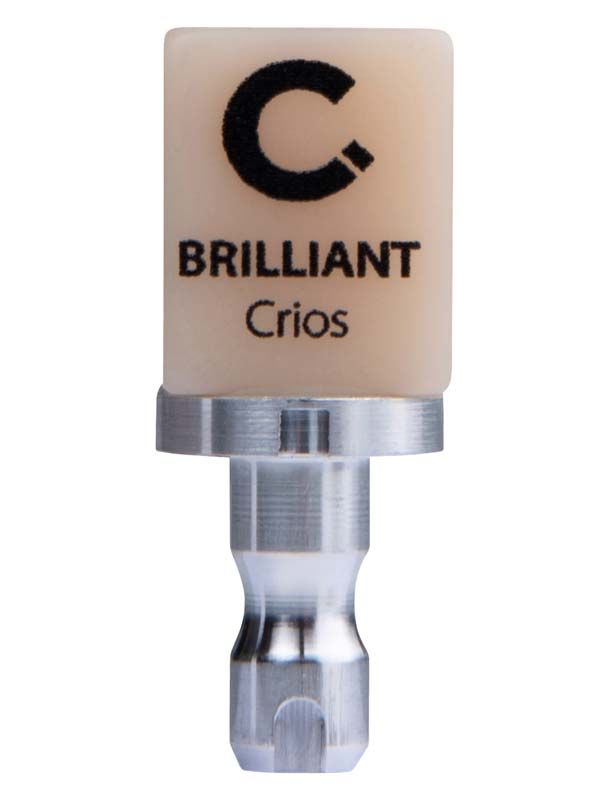 BRILLIANT Crios CEREC Block in der Farbe A3 mit Metallbasis