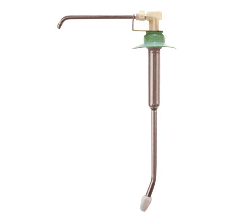 Edelstahlpumpe für 1000 ml Flasche mit Ausguss und Griff.