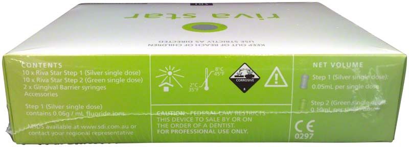 Verpackung des Riva Star Kits mit Inhaltsangaben und Sicherheitsinformationen.