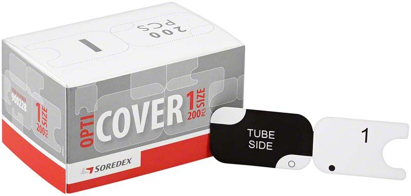 Verpackung und Schutzhülle der DIGORA® Bissschutz Gr. 1 für Röntgenfilme.