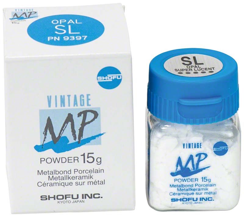 Vintage MP Opal Effekt Pulver 15g in weißer Verpackung.