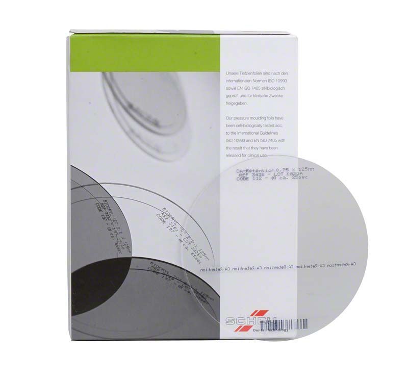 CA® Retentionsfolie pd 0,75x125mm in einzelner Verpackung.