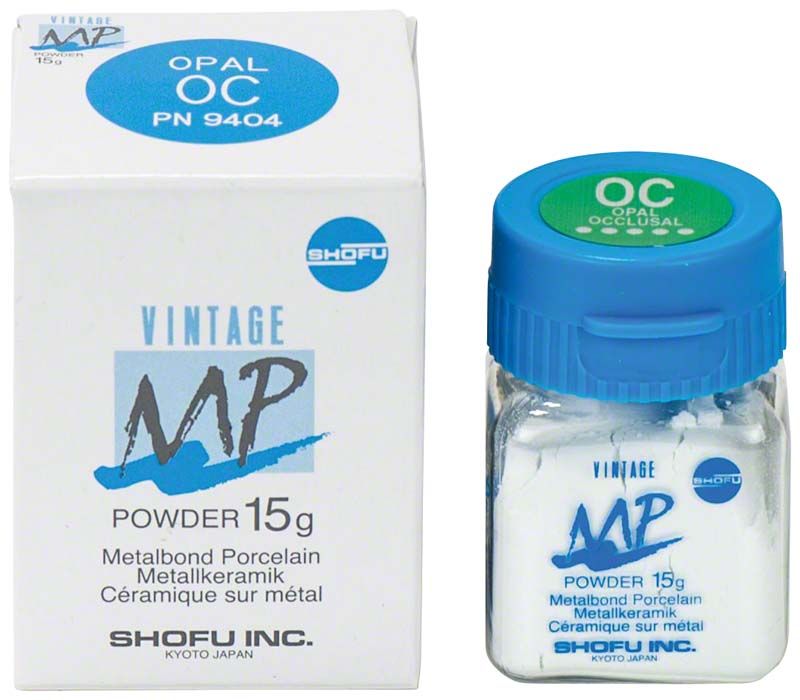 Verpackung und Glasbehälter von VINTAGE MP Opal Effect 15g OC.