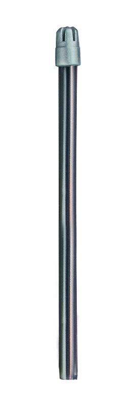 Monoart Speichelsauger 12,5cm mit silberner abgerundeter Kappe.