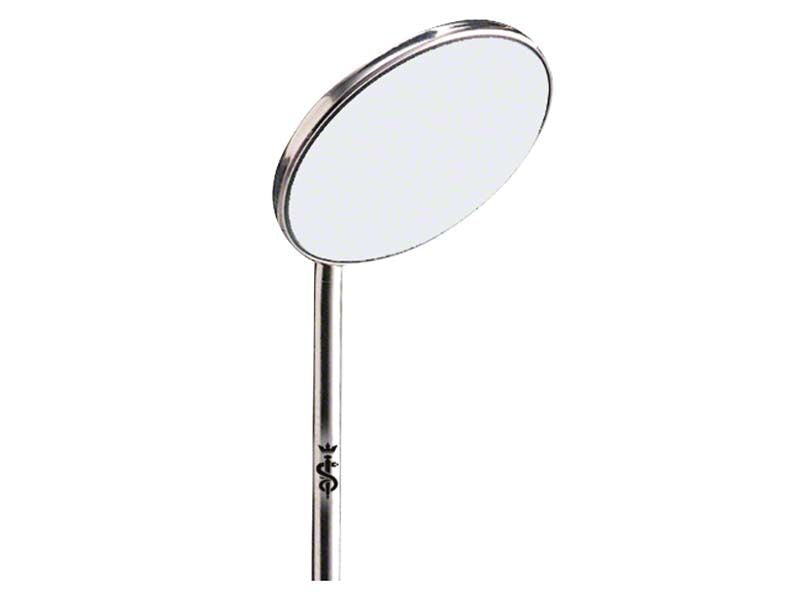 Mundspiegel Rhodium 22mm mit reflektionsarmem Spiegelbild.