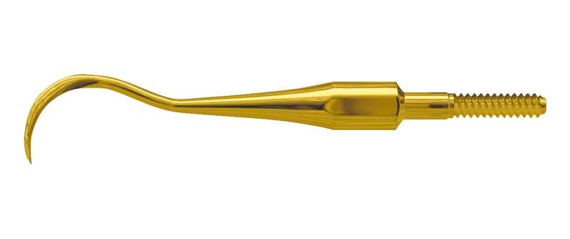 Goldene American Eagle XP Scaler Quik-Tip H5 Spitze für Zahnsteinentfernung.