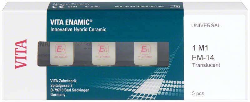 VITA ENAMIC® Universal EM-14 T 1M1, innovative Hybridkeramik für Zahnersatz, 5 Stück.