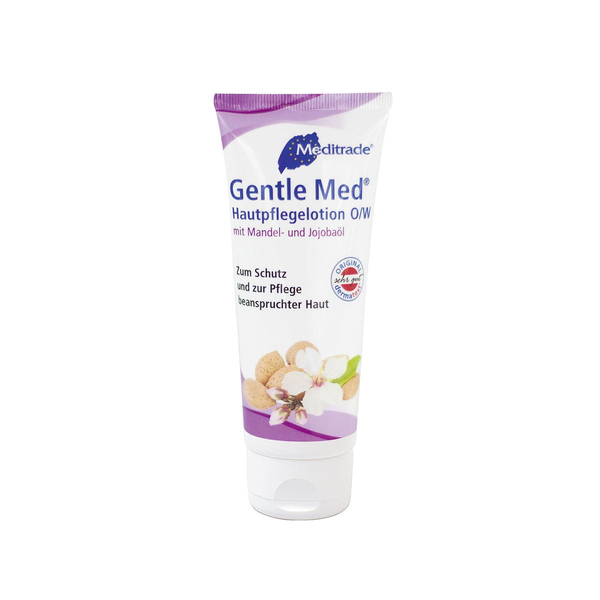 Gentle Med Hautpflegelotion Tube 100ml mit Mandel- und Jojobaöl.