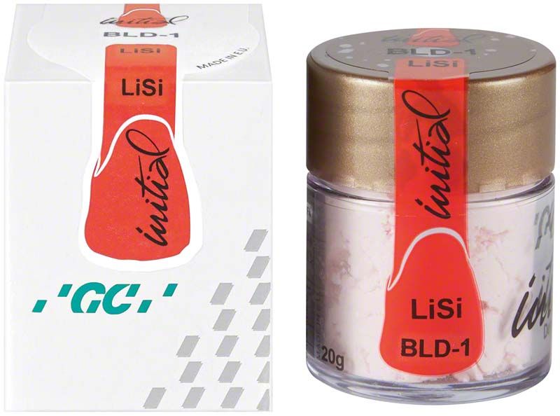 GC Initial LiSi Bleach Dentin BLD-1 im Glas mit Verpackung.