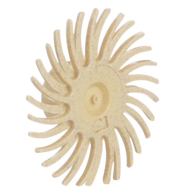 Beiges Sof-Lex™ Vorpolierrad für die Zahnoberflächenvorbereitung.