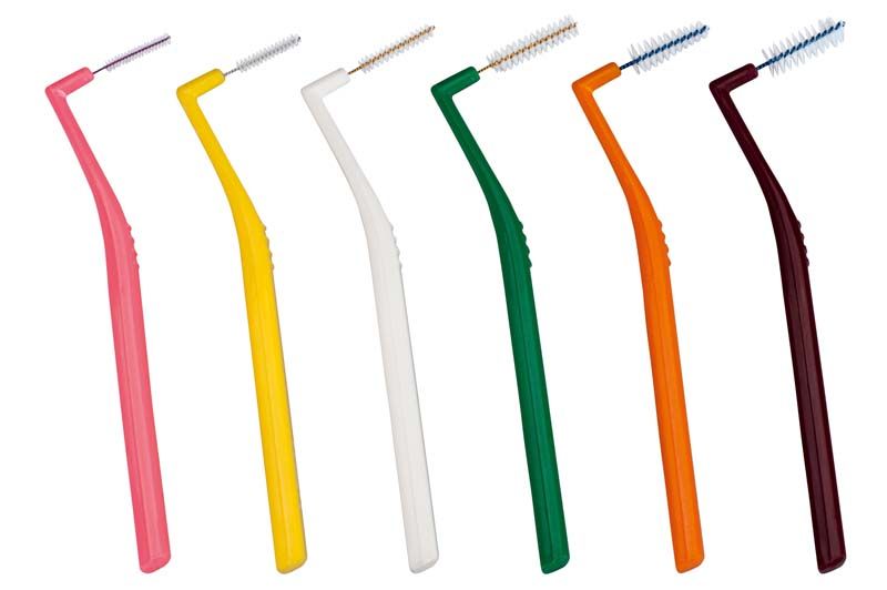 Zahnzwischenraumbürsten I-Prox® L sortiert in verschiedenen Farben.