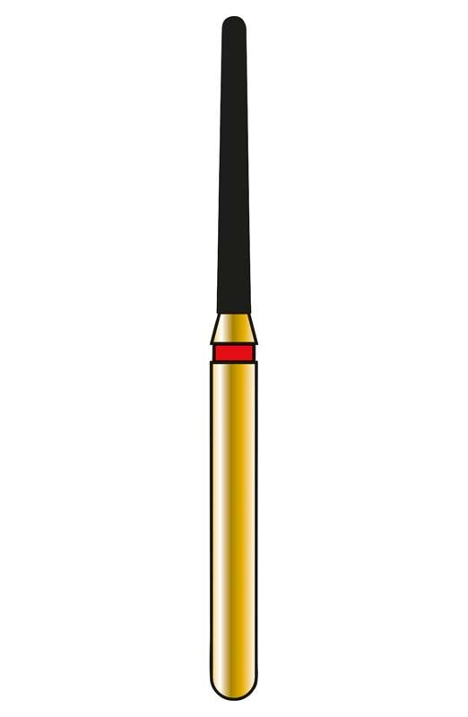 Diatech Diamantbohrer G850-314-012-10-F, goldfarben mit schwarzer Spitze.