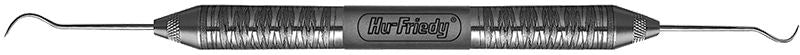 Doppelendige dentale Sonde Griff 6 - Figur 3ES aus Metall.