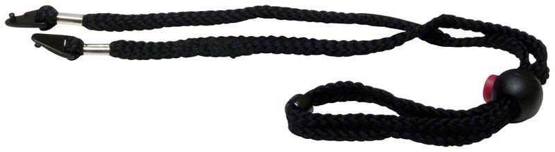 Schwarzes Hager Outback Brillenband mit verstellbarem Verschluss.