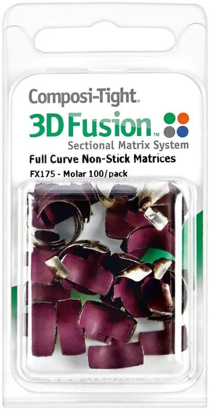 Composi-Tight 3D Fusion Full Curve Matrizen für Prämolaren und kleine Molaren.