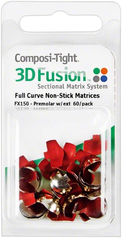 Composi-Tight® 3D Fusion™ Matrizen Klein-Zervikal in Verpackung, 60 Stück.