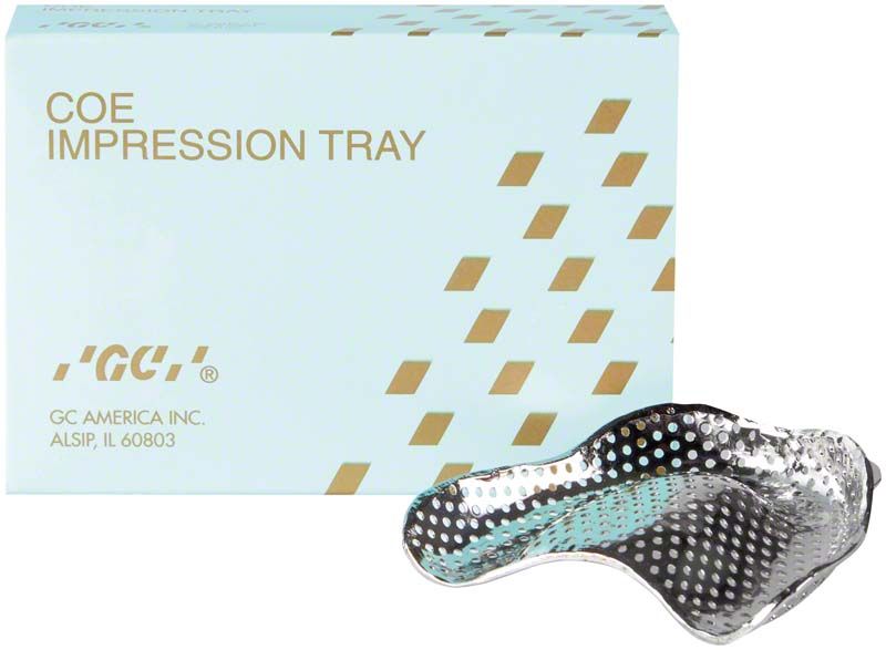 Metall-Löffel für Zahnabdrücke, COE® Impression Tray, vor Verpackung.