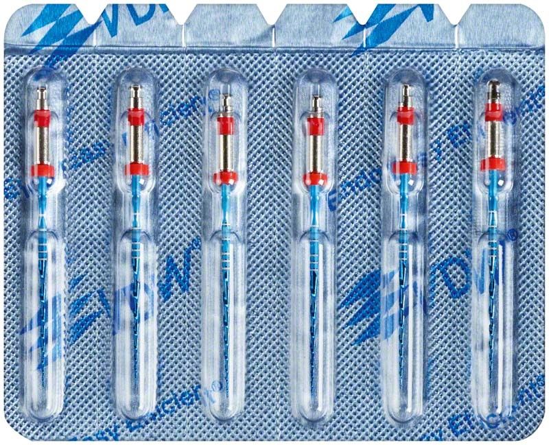 Endodontie-Instrumente RECIPROC® blue 31mm R25 in Blisterverpackung.