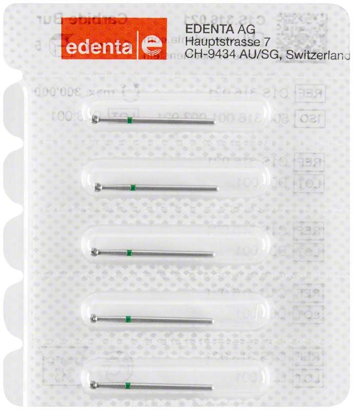 HM Bohrer FGXL C1S 021 rund in Blisterverpackung von Edenta.