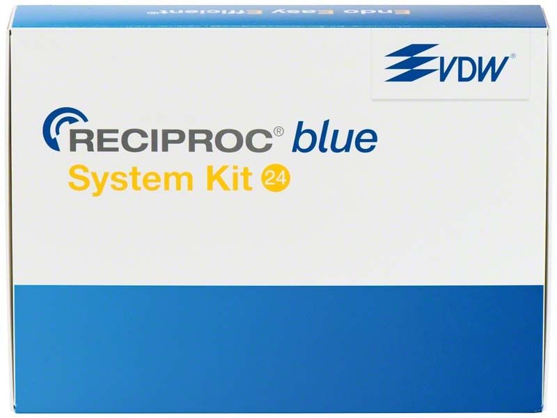 RECIPROC blue System Kit 24 Verpackung für Endodontie-Instrumente.