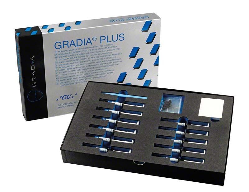 GRADIA® PLUS One Body Set mit offenen Kartuschen in schwarzer Verpackung.