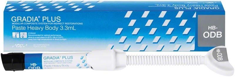 GRADIA® PLUS Paste Heavy Body HB-ODB in 3,3 ml Verpackung.