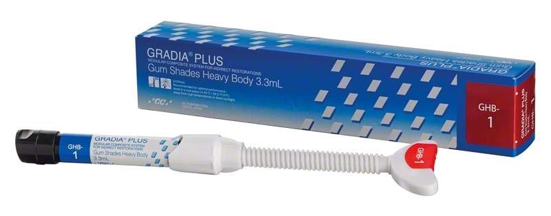 Kartusche GRADIA® PLUS Paste Heavy Body GHB-1 mit Verpackung.