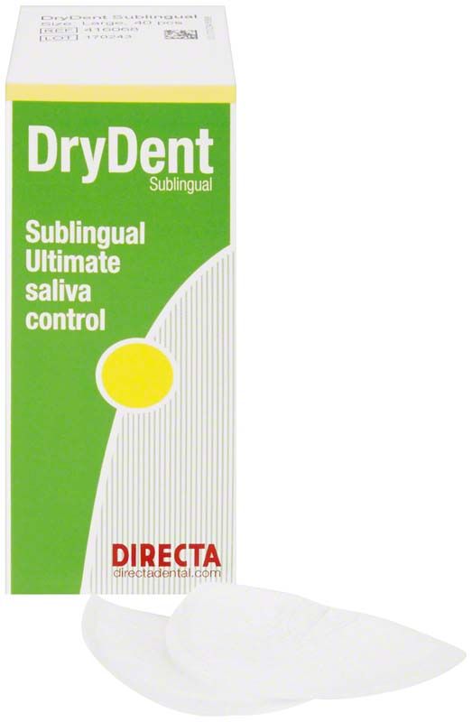 DryDent® Sublingual Verpackung mit Schaumstoffkissen zur Feuchtigkeitskontrolle.