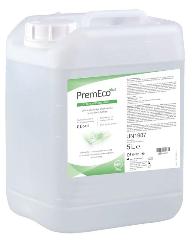 PremEco plus Kanister mit Etikett für Flächendesinfektion, 5 Liter.