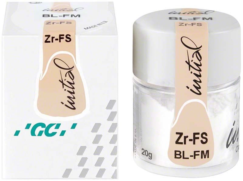 GC Initial Zr-FS Frame Modifier 20g BL-FM in Verpackung und Glasbehälter.
