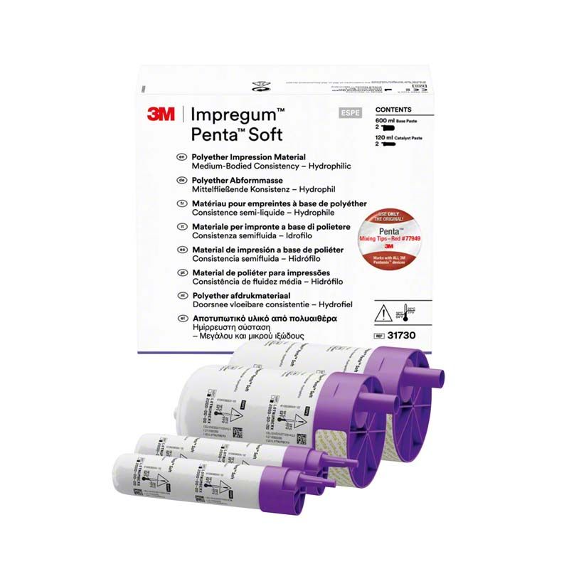 Impregum™ Penta™ Soft™ Refill Verpackung mit zwei violetten Kartuschen.