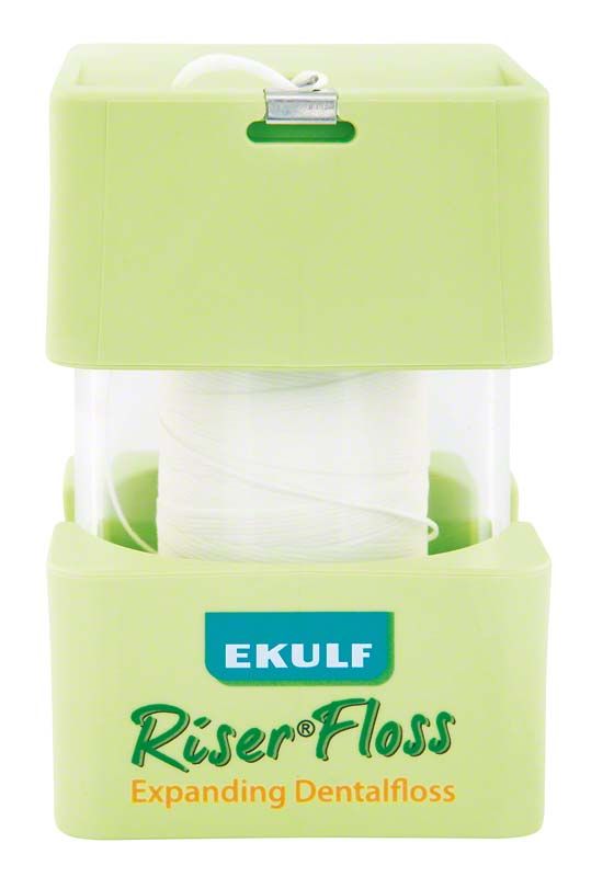 EKULF Riser® Floss Clinicbox mit 200 m gewachster Zahnseide in grünem Behälter