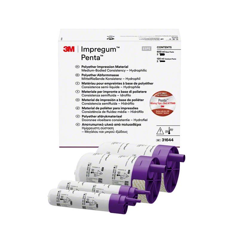 Impregum™ Penta™ Refill 2 x 360ml mit Verpackung und lila Kappen sichtbar.