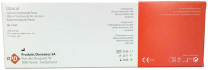 Opacal Packung mit Inhaltsstoffangaben und Herstellerinformationen auf der Rückseite.