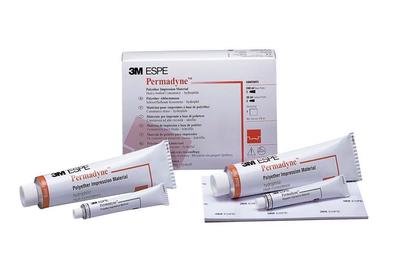 3M™ Permadyne™ Dental-Abformmaterial in Tuben und Verpackung.