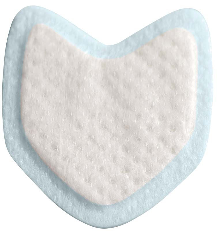 Schaumstoffkissen DryDent Parotid für Feuchtigkeitsregulierung in der Zahnmedizin.