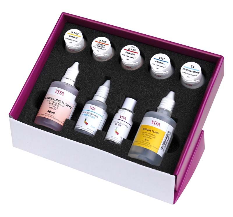 Zahnfarbset VITA VMK Master® ONE COLOR KIT 2M2 in geöffneter Verpackung.