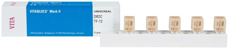 VITABLOCS® TriLuxe forte UNIVERSAL 3D-MASTER TF-12 2M2C Zahnblöcke in Originalverpackung.