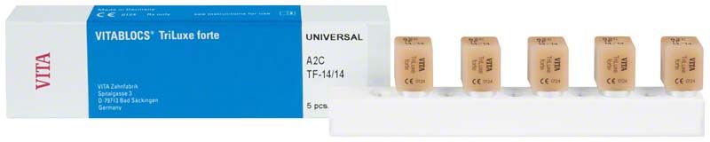 VITABLOCS® TriLuxe forte TF-14/14 A2C, sechs Blöcke in Verpackung.